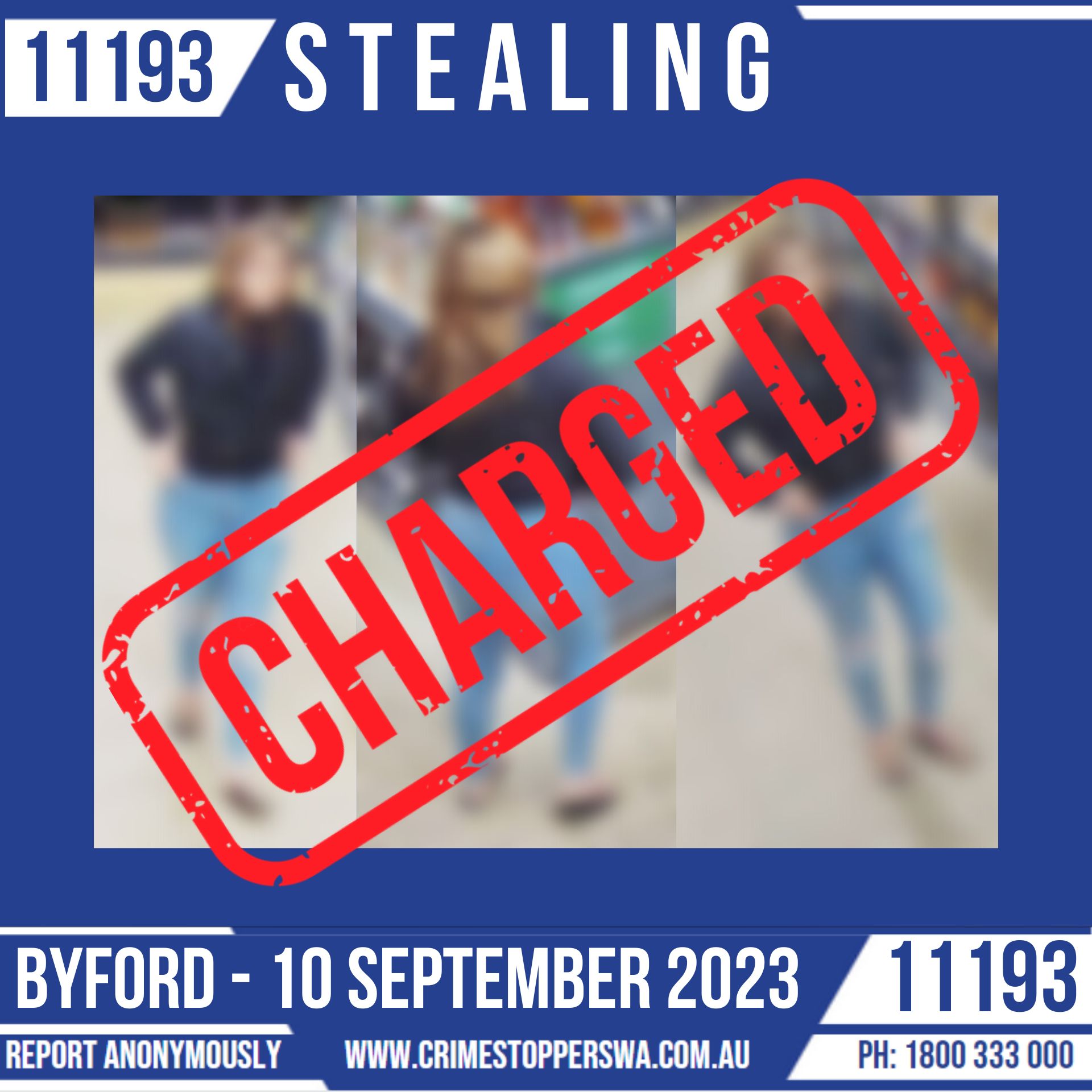 Stealing South Western Highway Byford Wa 10 September 2023 • Crime Stoppers Western Australia 4770